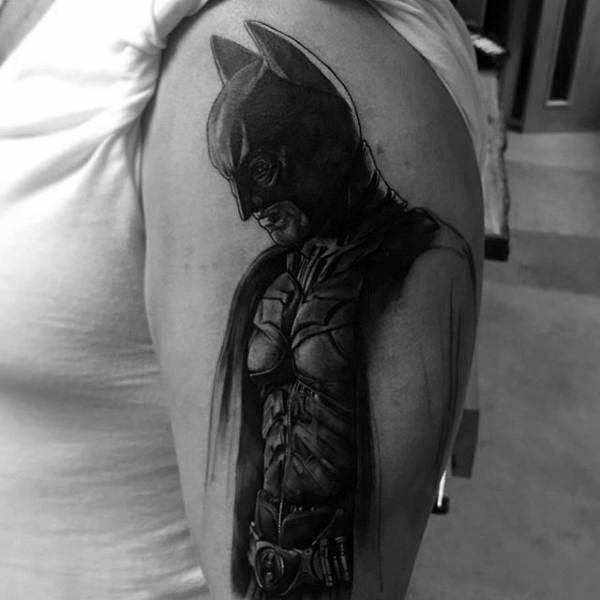 Upper Arm Awesome Mens Batman Tattoos