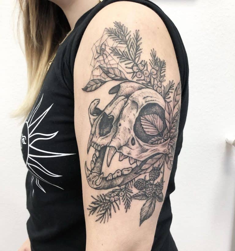 Cat Skull Tattoo Ideas and the Meaning