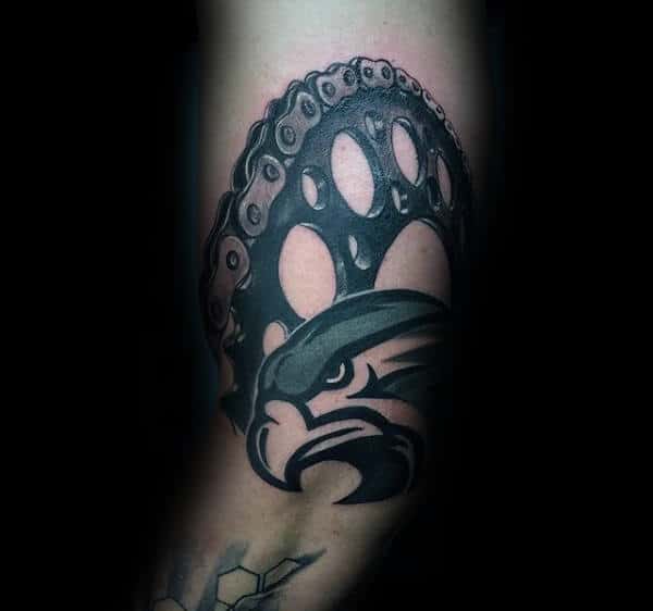 Upper Arm Gear Motocross Tattoos For Gentlemen