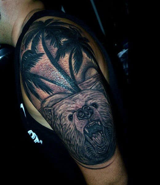 Tattoo tagged with splatter br bear tree  inkedappcom
