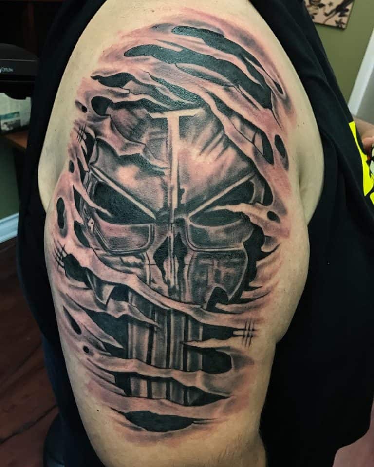 Top 73+ Best Punisher Skull Tattoos Ideas - [2021 Inspiration Guide]