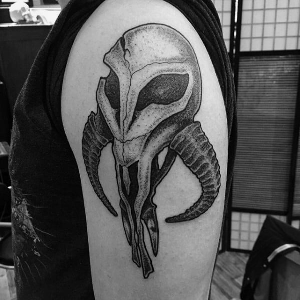 Tattoo uploaded by Hunter Miller  Mandalorian Clan Symbol Mythosaur skull   Tattoodo