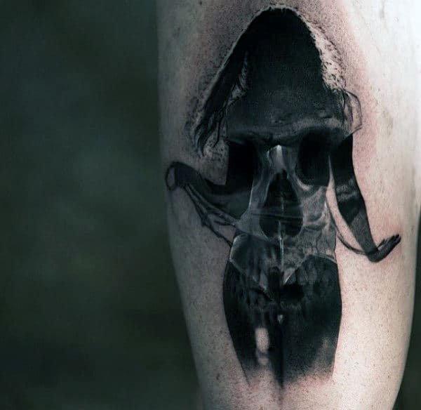 Upper Arm Skull Female Unique Male Tattoo