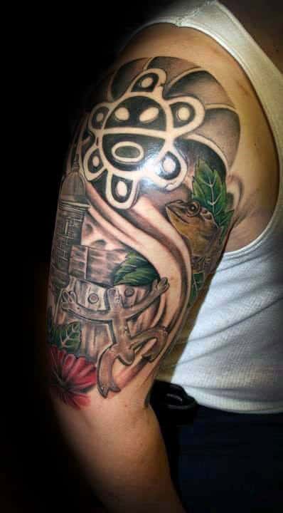 Upper Arm Taino Guys Tattoo Inspiration Design Ideas