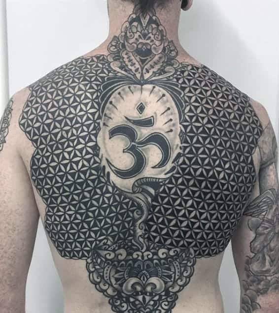 upper-back-om-mens-flower-of-life-tattoo-ideas