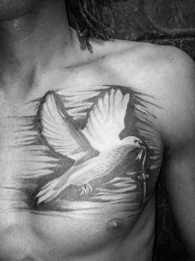 Black & Grey Chest Tattoo | Christopher Holloway - TrueArtists