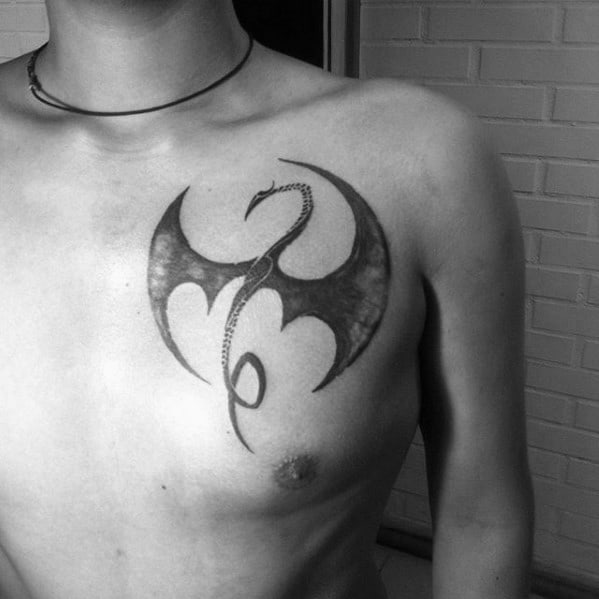 upper-chest-mens-cool-simple-dragon-tattoo-ideas