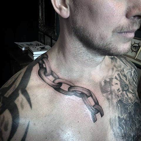 40 Chain Tattoos For Men - Manly Designs Linked In Strength