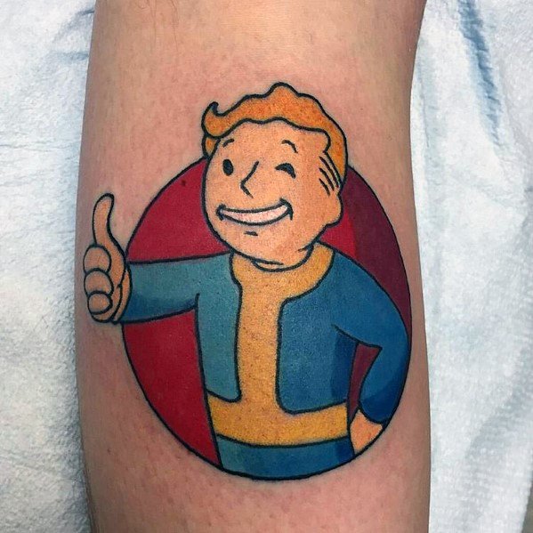 Vault Boy Tattoo Designs For Males