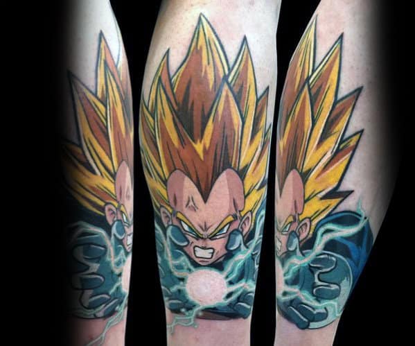 Vegeta With Dragon Ball Guys Arm Tattoo