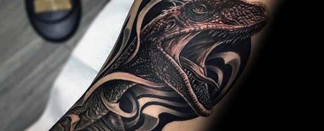 50 Velociraptor Tattoo Designs For Men  Dinosaur Ink Ideas  Tattoo designs  men Dinosaur tattoos T rex tattoo