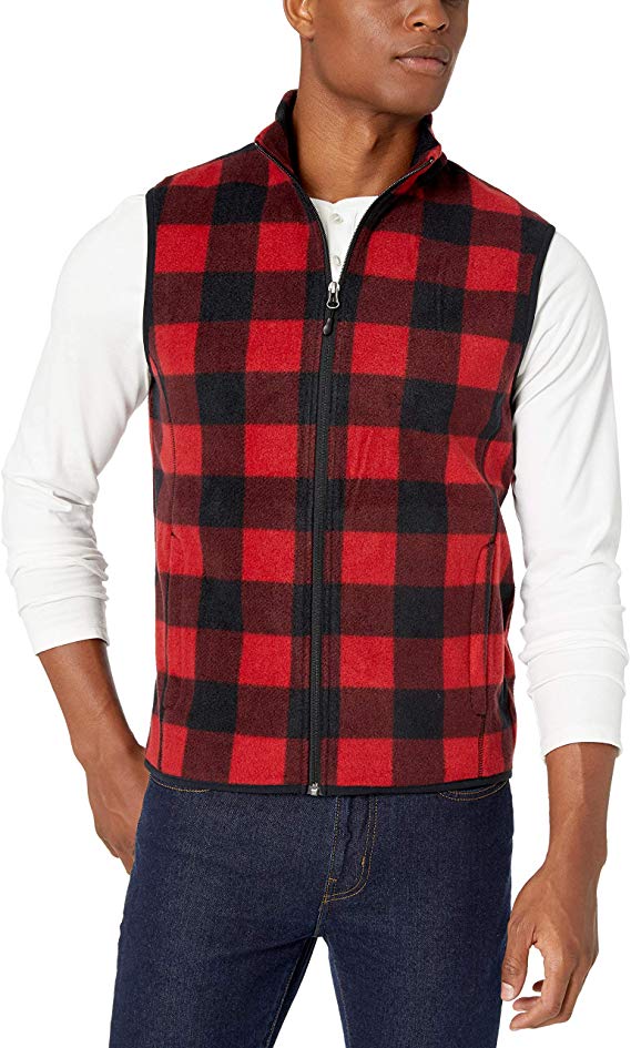  men's full-zip polar fleece vest