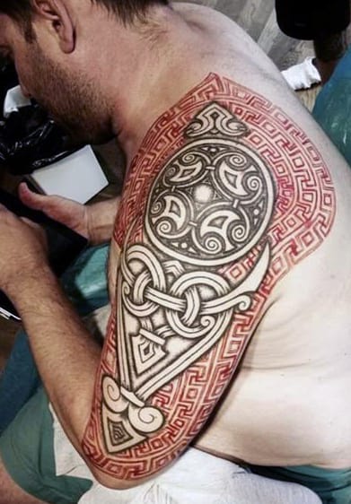 Viking Runes Tattoo Men Half Sleeve