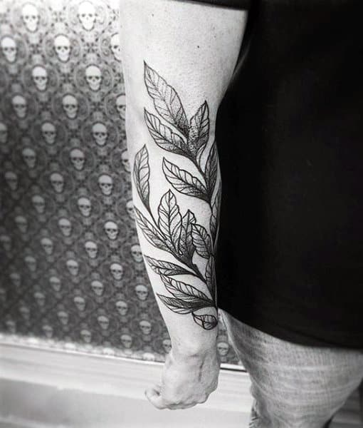 Black Leaves Tattoo  InkStyleMag