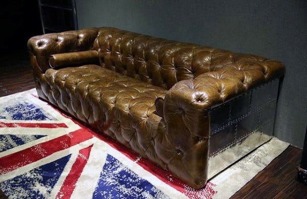 vintage leather couch