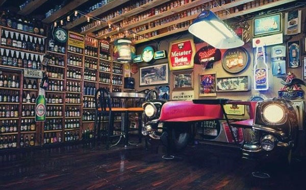 beer open shelving system