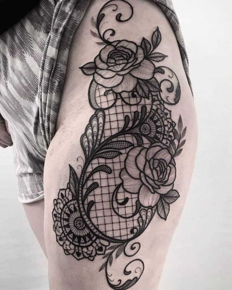 103 Best Lace Tattoos [2023 Inspiration Guide]