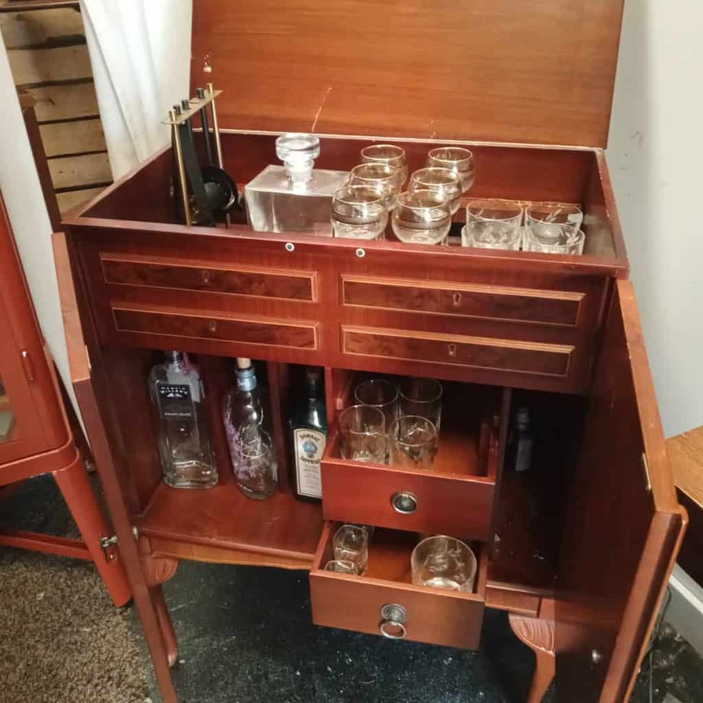 vintage liquor cabinet
