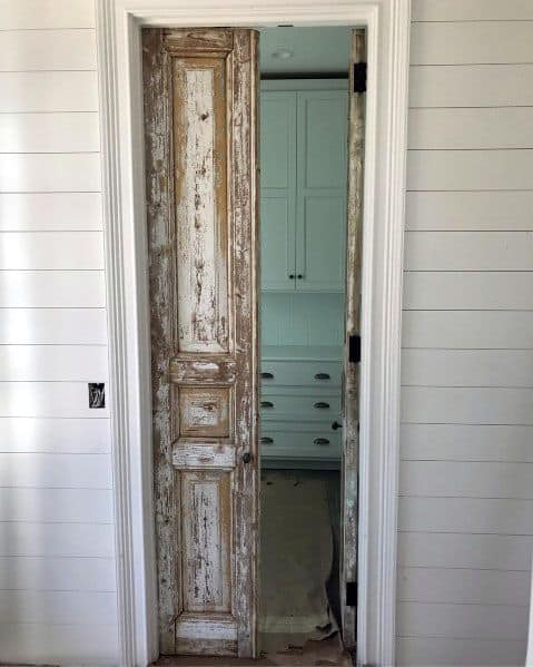 Vintage Sliding Impressive Kitchen Pantry Door Ideas