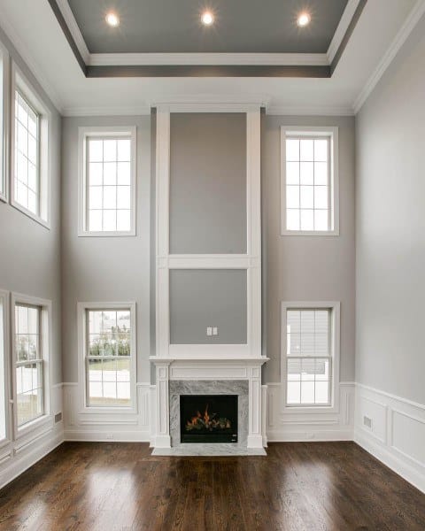 white wainscoting for living room