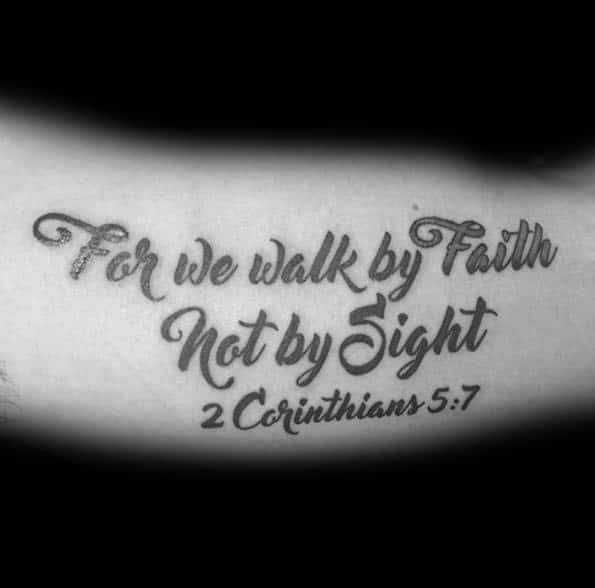 Walk By Faith Not By Sight Tattoos For Men