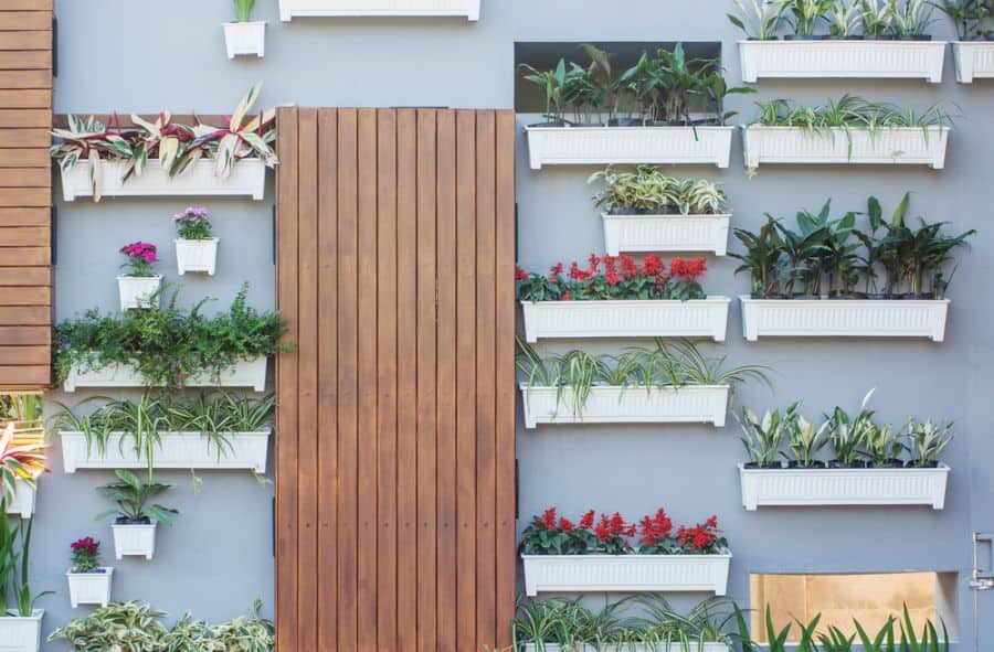 white wall planter vertical garden 