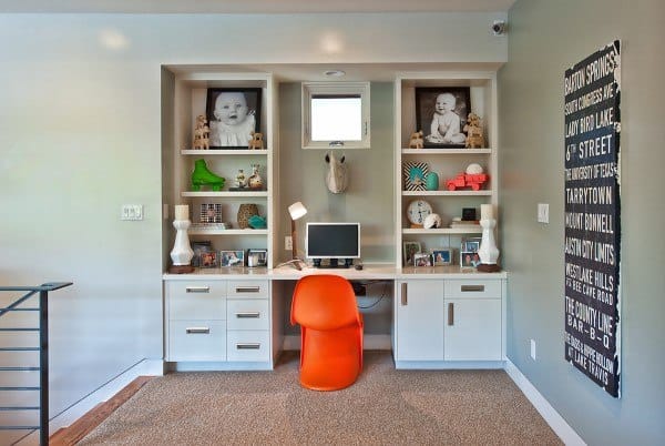 Wall Unit With Built In Desk
