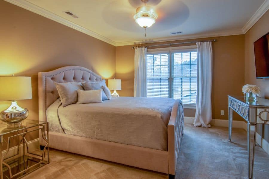 warm color palette for cozy bedroom