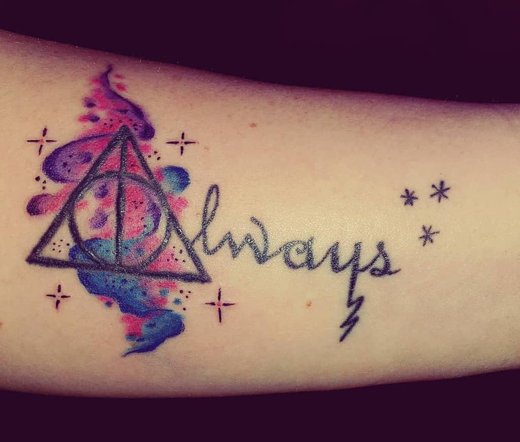 Harry Potter Always Watercolor Tattoo | Watercolor tattoo, Tattoos, Harry  potter tattoos