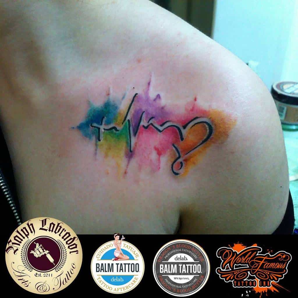 watercolor colored faith hope love tattoos ralphlabrador