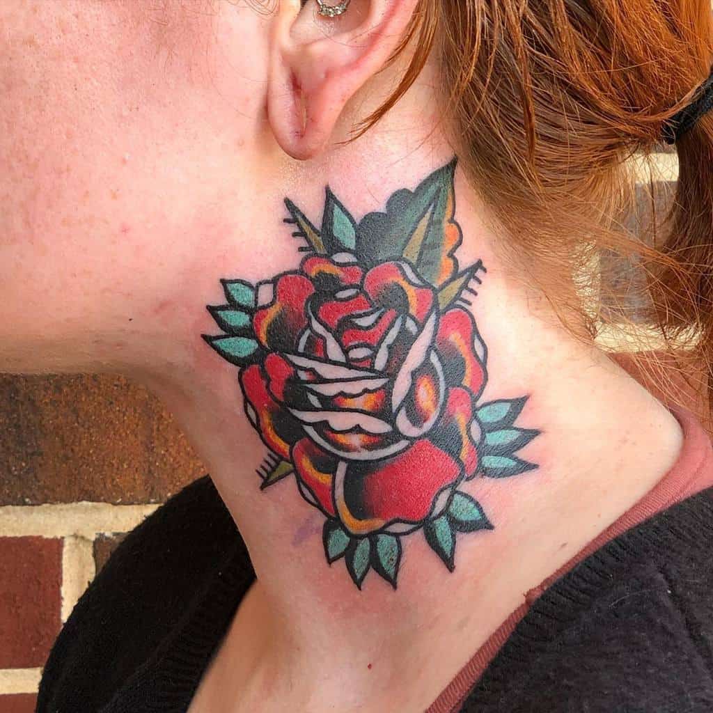 60 Creative and Bold Neck Tattoos  Art and Design