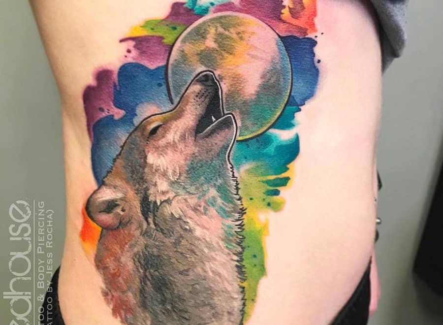Top 70+ Best Howling Wolf Tattoo Ideas – [2021 Inspiration Guide]