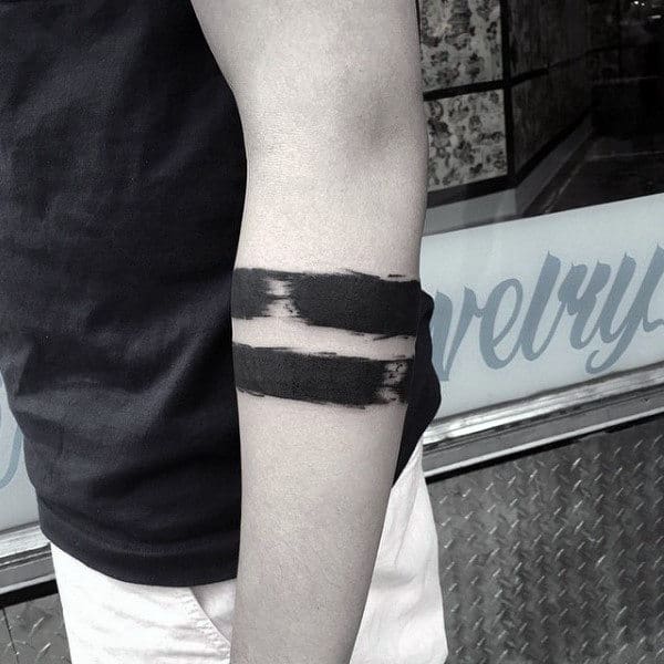 Watercolor Faded Gentlemens Armbands Tattoos