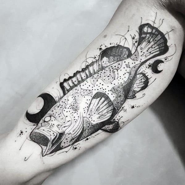 Watercolor Fish Awesome Arm Tattoos For Guys