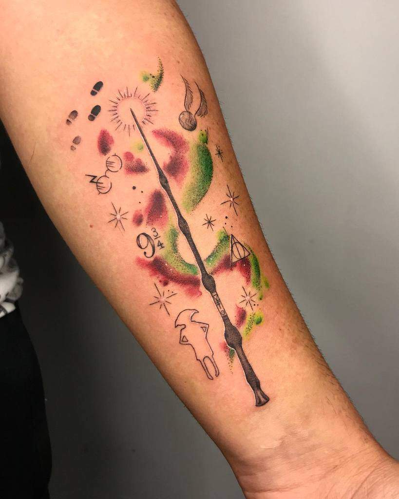 watercolor forearm tattoos for women heymaque