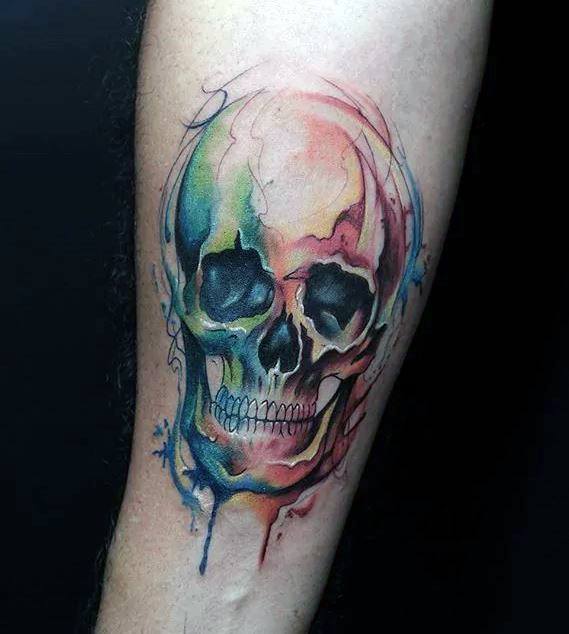 Watercolor Skull Tattoos That Are to Die For  Tattoodo