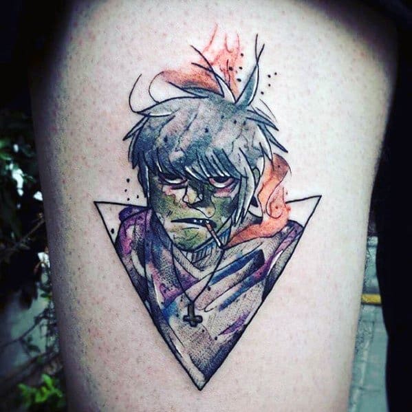 Tattoo uploaded by Mari Dagli Tattoo  2D Gorillaz character made in  Andres arm in 2018 Thank you 3  Tattoodo