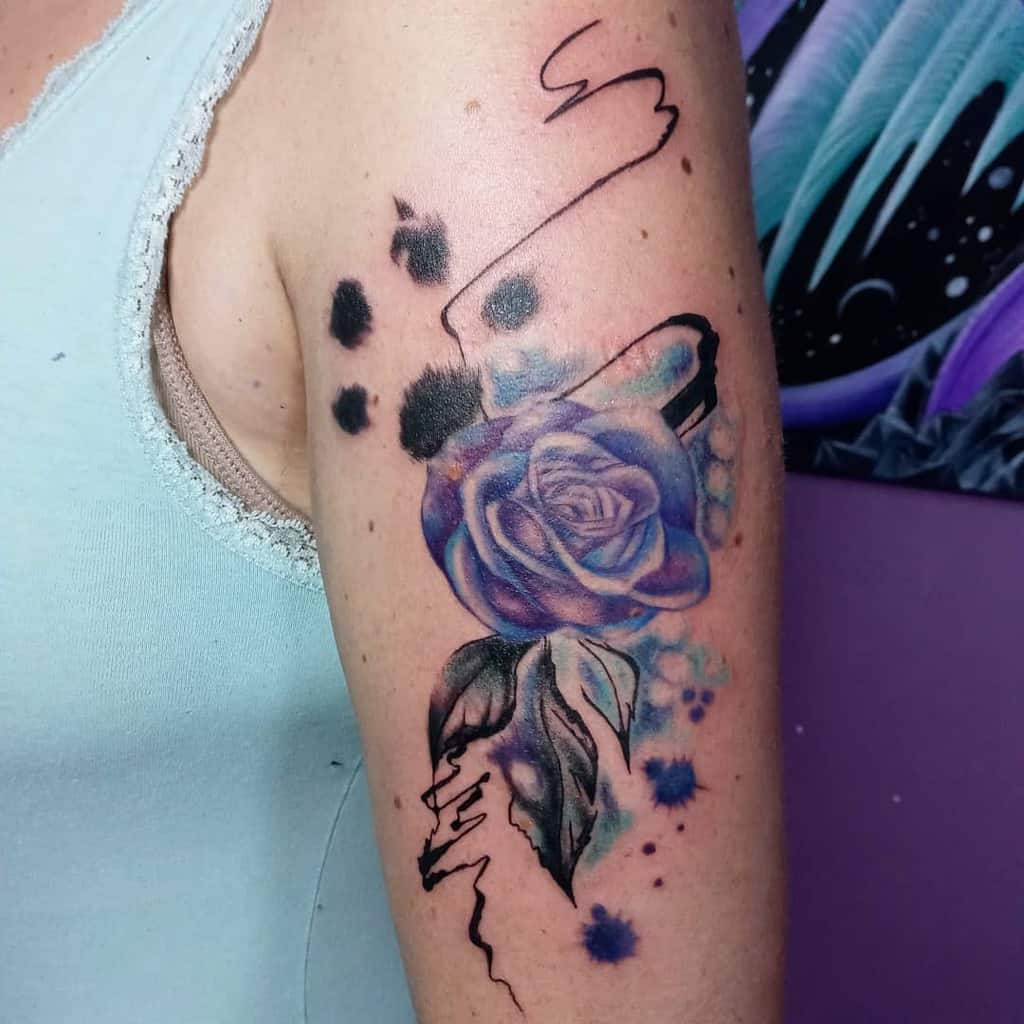watercolor purple rose tattoos tattooscarlet