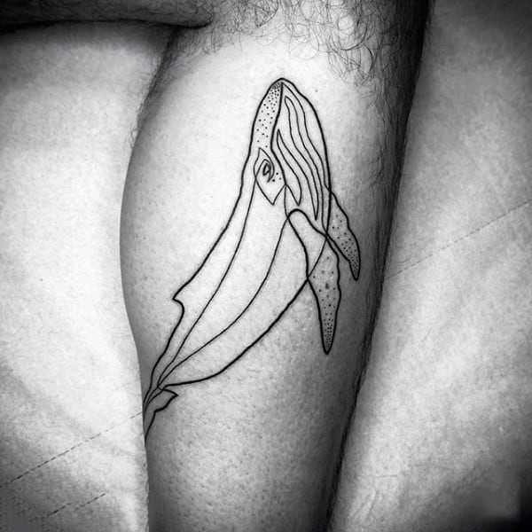 Whale Bicep Line Tattoo Designs For Men