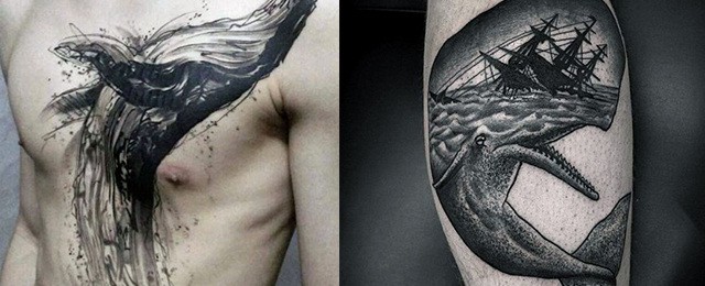 100 Whale Tattoo Designs For Men  Cool Behemoths Of The Sea