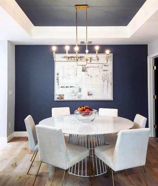 White And Navy Blue Trey Ceiling Ideas