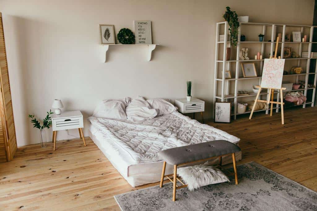 white apartment bedroom ideas
