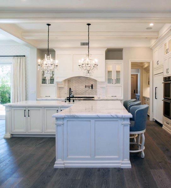 contemporary glam kitchen with metallic details 