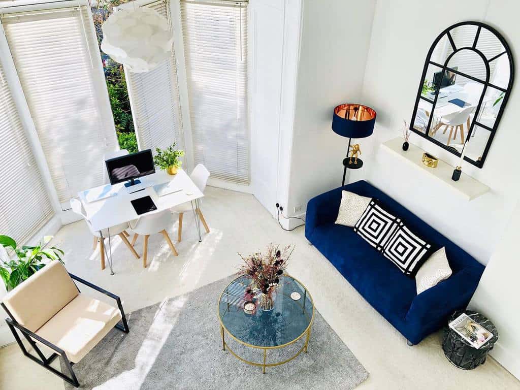 white living room ideas with pops of color ambervictoria_design