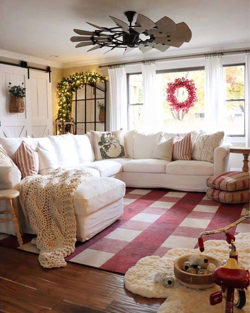 white living room ideas with pops of color randilynnblog