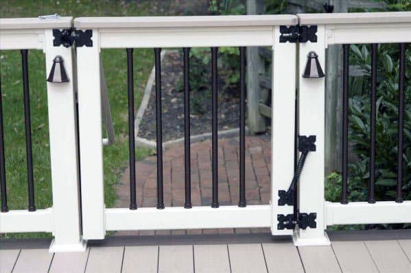 wood and iron deck gate