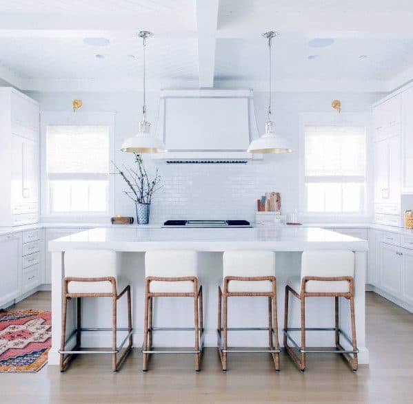 White Painted Kitchen Ceiling Ideas