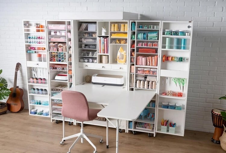 The 44 Best Craft Room Ideas Home And, Best Craft Desk With Storage