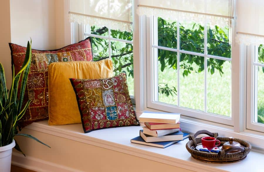 reading nook by window 