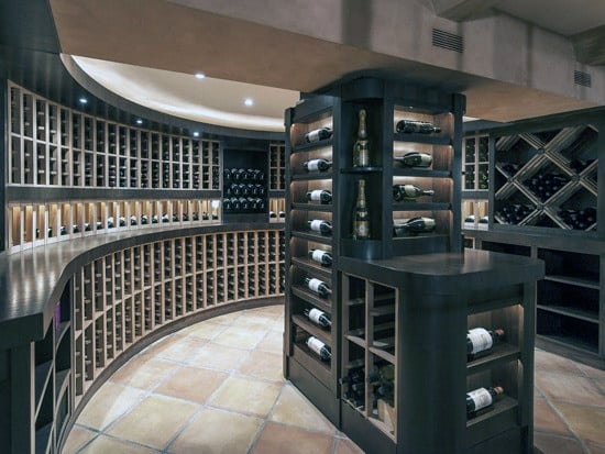 circular wine cellar 